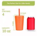Colorful Reusable Wheat Straw Cups with Lids