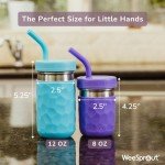 WeeSprout 2-in-1 Kids Drinking Cups Set of 4