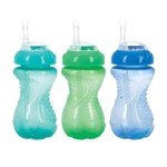 NUBY No-Spill Flex Straw Sippy Cups - 3 Pack