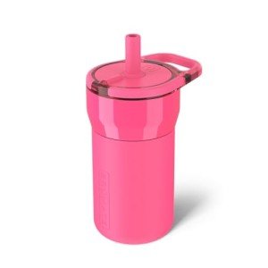 Leakproof Insulated Kids Tumbler with Handle - Neon Pink