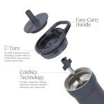 Leakproof Insulated Kids Tumbler with Handle - Neon Pink