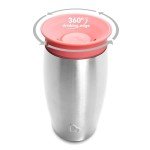 Munchkin Miracle 360 Stainless Steel Sippy Cup, Pink