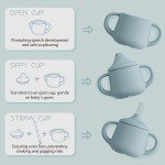 Silicone Baby Sippy Cups – 3 Stages Training Cup