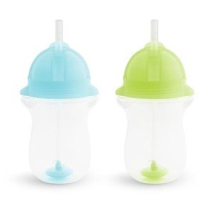 Munchkin Click Lock Weighted Straw Cup, 10 Ounce, 2-Pack