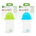 Munchkin Click Lock Weighted Straw Cup, 10 Ounce, 2-Pack