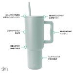 40 oz Insulated Stainless Steel Tumbler with Straw