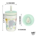 Zak Designs Safari 12oz Insulated Toddler Cups