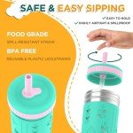 Tronco 10 oz Stainless Steel Sippy Cups for Kids