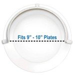 Food Guard for 9-10 Inch Plates - White Clip-On