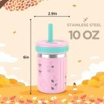 Tronco 10 oz Stainless Steel Sippy Cups for Kids