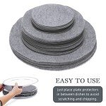 Felt Plate Dividers for Dish Storage - 96 Pack