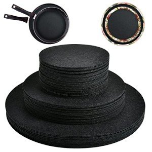 100 Pack Felt Plate Storage Dividers - Black