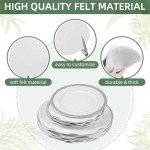 120 Pcs Soft Felt Plate Separators - White