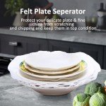 Aoluguya Felt Plate Dish Protectors - Set of 36