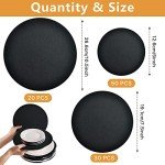 100 Pack Felt Plate Storage Dividers - Black