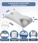 IKSTAR Upgade Cooling CPAP Pillow for Side Sleepers - Pillow for CPAP User - Reduce Air Leak/Hose Tangle/Mask Pressure - Memory Foam Neck Support Nasal Pillow Side/Back/Stomach Sleeper