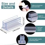 100 Self-Adhesive Clear Sneeze Guard Holders
