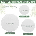 Cskunxia 120Pcs Soft Felt Plate Dividers