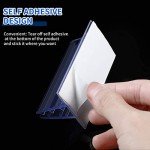 100 Self-Adhesive Clear Sneeze Guard Holders