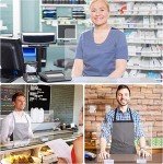 100 Self-Adhesive Clear Sneeze Guard Holders