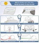 IKSTAR Upgade Cooling CPAP Pillow for Side Sleepers - Pillow for CPAP User - Reduce Air Leak/Hose Tangle/Mask Pressure - Memory Foam Neck Support Nasal Pillow Side/Back/Stomach Sleeper