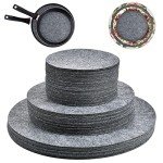 100 Pack Felt Plate Storage Dividers - 3 Sizes