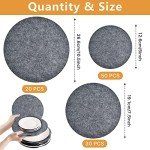 100 Pack Felt Plate Storage Dividers - 3 Sizes