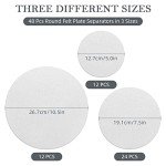 48 Pack Felt Plate Storage Dividers - 3 Sizes