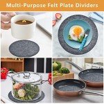 100 Pack Felt Plate Storage Dividers - 3 Sizes