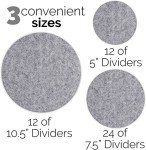 Extra Large Soft Felt Storage Dividers - Grey