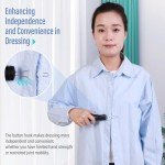 Button Hook and Zipper Pull Aid for One Hand