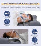IKSTAR 5.0 CPAP Pillow for Side Sleeper - Adjustable Height/Neck Support - Memory Foam Pillow Suitable for All CPAP Mask Users-Ideal for Side Back Sleeper-Reduce Air Leaks