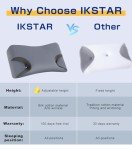 IKSTAR 5.0 CPAP Pillow for Side Sleeper - Adjustable Height/Neck Support - Memory Foam Pillow Suitable for All CPAP Mask Users-Ideal for Side Back Sleeper-Reduce Air Leaks