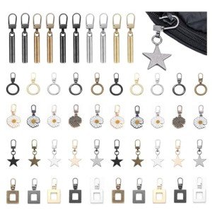 50 Pack Metal Zipper Pulls for Easy Repair