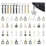 50 Pack Metal Zipper Pulls for Easy Repair