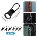 Set of 6 Detachable Zipper Pulls for Repair