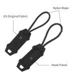Tactical Zipper Pull Cord Replacement - 2PCS (Black)