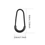 Nylon Zipper Pull Cord Extension Set (Black)
