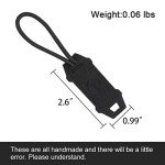 Tactical Zipper Pull Cord Replacement - 2PCS (Black)