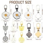 12 PCS Metal Zipper Pull Replacement Set