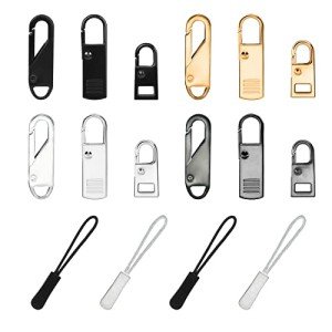 Zipper Pull Replacement Kit - 16pcs Metal Extenders