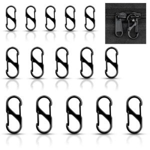 15-Piece Anti-Theft Zipper Clip Set, Black