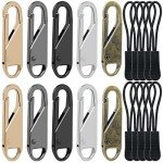 30 Metal Zipper Pulls and Extendable Tabs