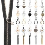 50-Piece Metal Zipper Pull Replacement Kit