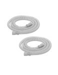 LifeSource 15mm Slim CPAP Hose, Lightweight Medical Grade, 6 Foot Slim CPAP Hose, Compatible with All Major CPAP Machines, CPAP Replacement Supplies, CPAP Hoses Made in USA, Gray, 2 Pack