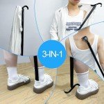 Homymusy 2-in-1 Long Shoe Horn & Dressing Stick