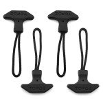 4pcs Black T-Shaped Zipper Pulls for Bags