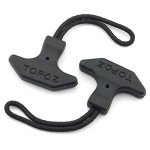 4pcs Black T-Shaped Zipper Pulls for Bags