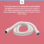 Universal CPAP Tube by Snugell (8 ft 2-Pack) - Medical Grade Flexible Polymer CPAP Hose - Compatible with All Major CPAP Machines and Most CPAP BiPap, and BiLevel Device Brands