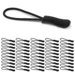 50 Pcs Heavy Duty Zipper Pulls - Black